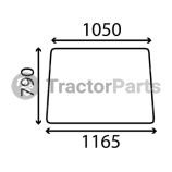 REAR WINDOW FLAT - NON-TINTED - John Deere 30 serie