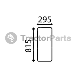 LOWER FRONT GLASS FLAT - NON-TINTED - John Deere 20 serie