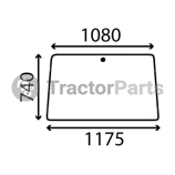 WINDSHIELD FLAT - NON-TINTED - John Deere 20 serie