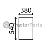 FIXED SIDE WINDOW FLAT - NON-TINTED - John Deere 20 serie