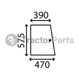 SLIDING SIDE WINDOW FLAT - NON-TINTED - John Deere 20 serie