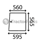 SLIDING REAR WINDOW FLAT - NON-TINTED - John Deere 20 serie
