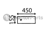 LOWER REAR WINDOW FLAT - NON-TINTED - John Deere 30 serie