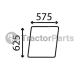 UPPER DOOR WINDOW FLAT - NON-TINTED - John Deere 30 serie