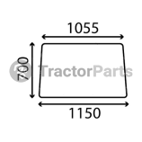 REAR WINDOW FLAT - NON-TINTED - John Deere 30 serie