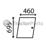 SLIDING SIDE WINDOW FLAT - NON-TINTED - John Deere 30 serie