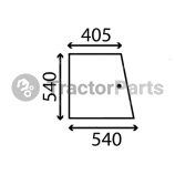 SLIDING SIDE WINDOW FLAT - NON-TINTED - John Deere 10,20,40, Massey Ferguson, Ford, Claas, Fiat series