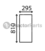 LOWER FRONT GLASS FLAT - NON-TINTED - John Deere 20, 30 series
