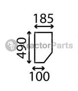 LOWER FRONT GLASS FLAT - NON-TINTED - John Deere 20, 30 series