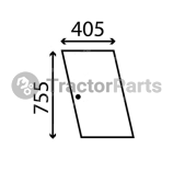 SLIDING SIDE WINDOW FLAT - NON-TINTED - John Deere 20, Ford 1000 series