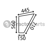 LOWER DOOR WINDOW FLAT - NON-TINTED - John Deere 30 serie