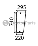 LOWER FRONT GLASS FLAT - NON-TINTED - John Deere 40 serie