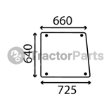 SIDE WINDOW FLAT - NON-TINTED - John Deere 40 serie