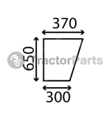 LOWER FRONT GLASS FLAT - NON-TINTED - John Deere 30 serie