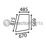 UPPER DOOR WINDOW FLAT - NON-TINTED - John Deere 30 serie