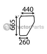 LOWER DOOR WINDOW FLAT - NON-TINTED - John Deere 20, 30 series