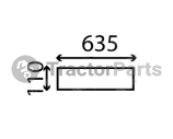 LOWER WINDSHIELD FLAT - NON-TINTED - John Deere 30 serie
