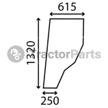 DOOR WINDOW FLAT - NON-TINTED - John Deere 30, Fiat series