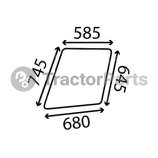 UPPER DOOR WINDOW FLAT - NON-TINTED - John Deere 45 serie