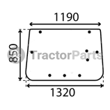 REAR WINDOW FLAT - NON-TINTED - John Deere 50 serie