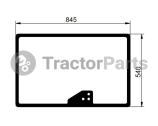 REAR WINDOW FLAT - TINTED - John Deere 3215, 3415, 3220, 3420 series