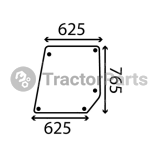 UPPER DOOR WINDOW FLAT - NON-TINTED - John Deere 40 serie