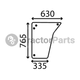 LOWER DOOR WINDOW FLAT - NON-TINTED - John Deere 40 serie