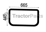ROOF WINDSHIELD FLAT - TINTED - John Deere 5D, 6000, 6M, 7000 series
