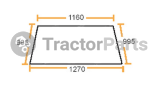 WINDSHIELD FLAT - TINTED - Claas Temis, Scorpion 7035