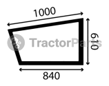 LOWER DOOR WINDOW LEFT - FLAT - NON-TINTED - Caterpillar TH-C
