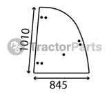 FRONT SIDE WINDOW RIGHT - FLAT - TINTED - Kramer 700