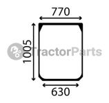 WINDSHIELD FLAT - NON-TINTED - Caterpillar TH-B