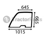 UPPER DOOR WINDOW LEFT - FLAT - TINTED - Manitou