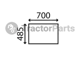 ROOF WINDSHIELD FLAT - TINTED - Manitou