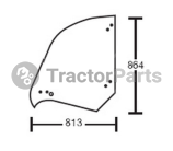 UPPER DOOR WINDOW LEFT - FLAT - NON-TINTED - Merlo