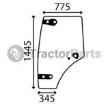 DOOR WINDOW LEFT - CURVED - TINTED - Claas Axos, Celtis