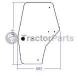 DOOR WINDOW RIGHT - CURVED - TINTED - Case CX