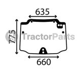 REAR WINDOW CURVED - TINTED - New Holland TNF