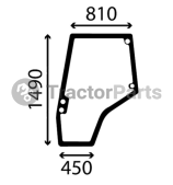 DOOR WINDOW LEFT - CURVED - TINTED - Massey Ferguson 8400