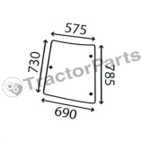 Glass Overwing LH - Massey Ferguson 4200 & 4300 Series