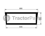 Glass Rear Window Lower - Deutz Agrotron K