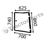 Glass Overwing, LH - Massey Ferguson 6100, 6200, 6400, 7400, 8100, 8200 Series