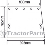 SIDE WINDOW FLAT - TINTED - John Deere 30,40,50,55,60,8000 series