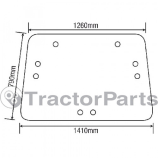REAR WINDOW CURVED - TINTED - John Deere 7000, 7010 series