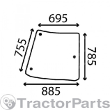 CORNER WINDOW RIGHT - CURVED - TINTED - 5000, 5M, 5R, 6003, M6, 6RC series