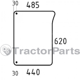Предно дясно стъкло - John Deere 6000, 6J, 7000 серия