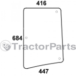 SIDE WINDOW FLAT - TINTED - John Deere 5000, 5010 series