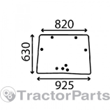 OPENING FRONT WINDSHIELD CURVED - TINTED - John Deere 5000N, 5010N serie