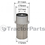 OUTER AIR FILTER 260mm Ø 172mm - John Deere 20,30,35,40,50 series