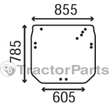 Glass Rear - John Deere 5000,5M,6000 Series